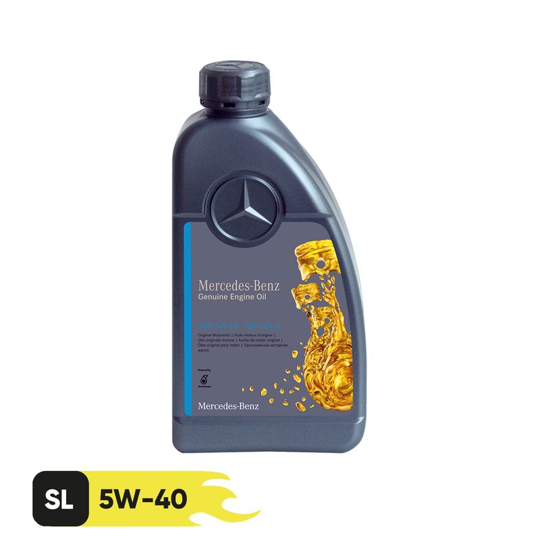 روغن موتور مرسدس بنز مدل 5w 40 sae حجم 1 لیتر