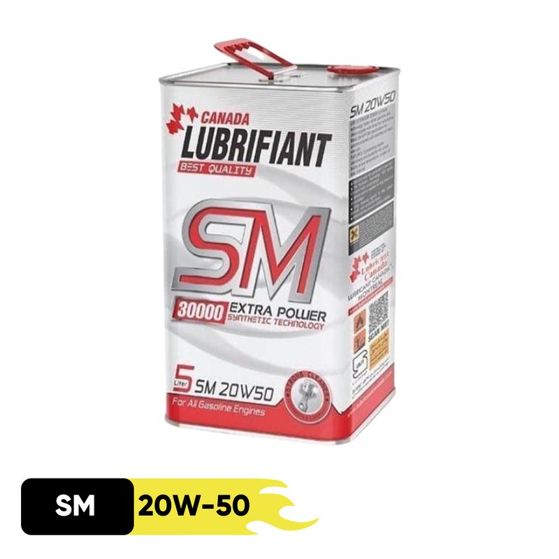 روغن موتور کانادا لوبریفنت مدل 20w50 sm حجم 5 لیتر
