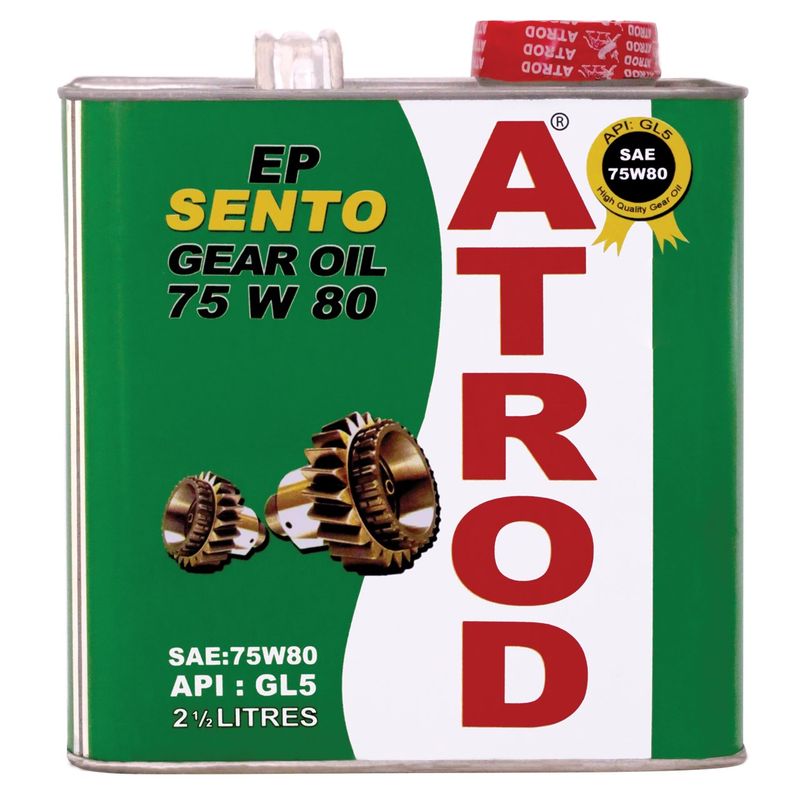 روغن گیربکس خودرو آترود مدل 75w80 sento حجم 2.5 لیتر