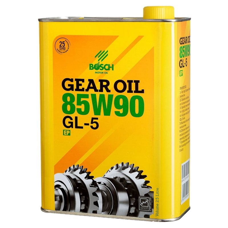 روغن گیربکس خودرو بوش مدل 85w90 gl 5 حجم 2_5 لیتر