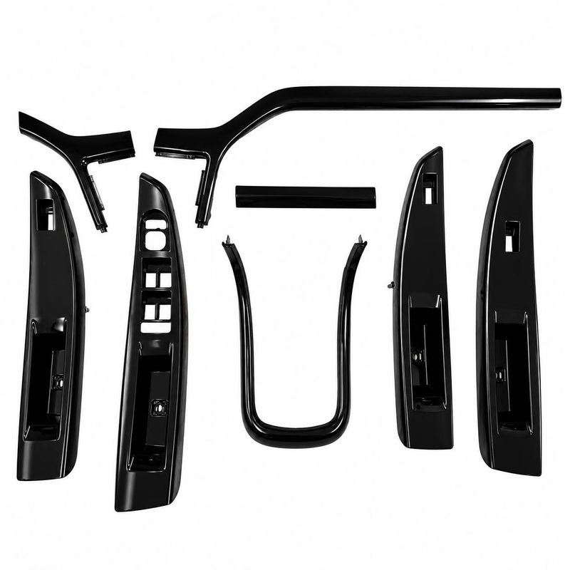 ست دکوراتیو داخلی داشبورد و ضبط خودرو چیکال طرح پیانویی کد v 292 مناسب برای شاهین بسته 8 عددی