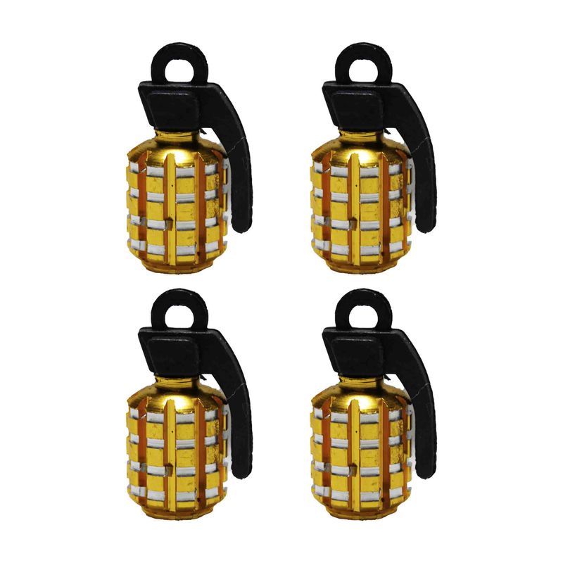 سر والف لاستیک خودرو طرح نارنجک کد g11 بسته 4 عددی