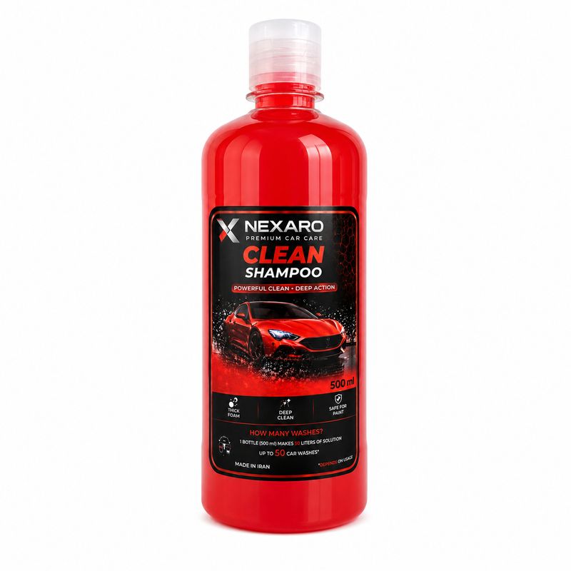 شامپو بدنه خودرو نکسارو مدل clean حجم 500 میلی لیتر