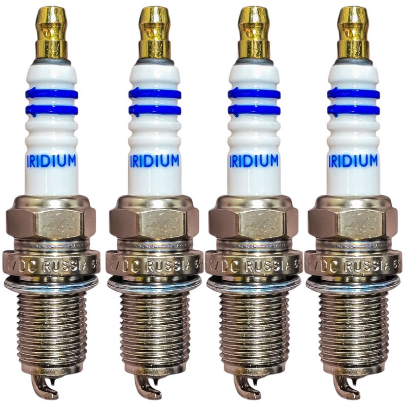 شمع تقویتی خودرو بوش مدل سوزنی ایریدیوم کد fr7dc.russia پایه کوتاه مناسب برای شاهین m15tc بسته ۴ عددی