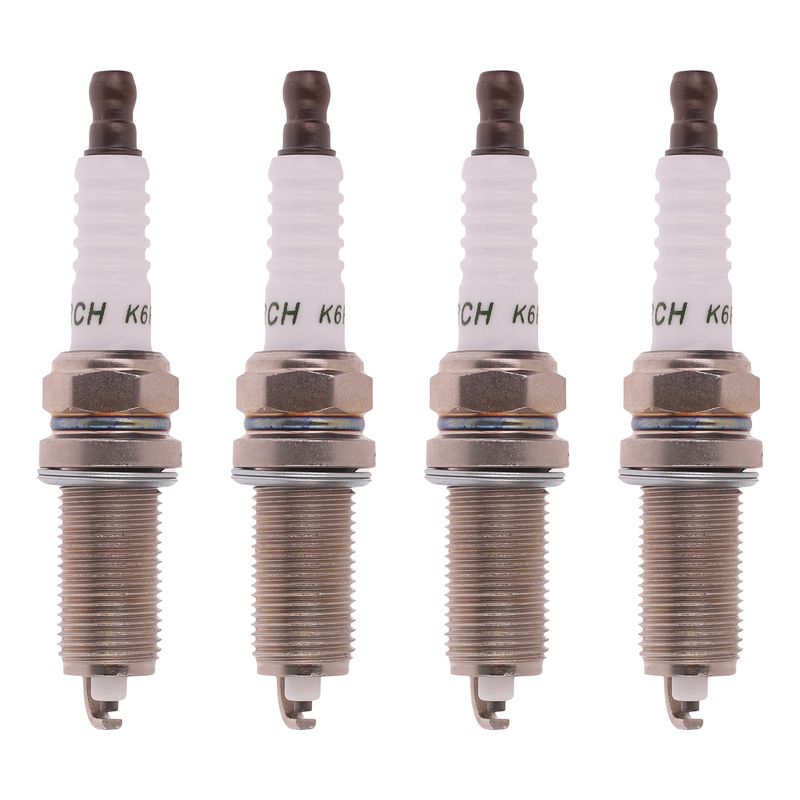 شمع خودرو جی آی اس پی مدل k6rtm3 کد 257001 پایه بلند مناسب برای پژو 206 تیپ 5 و پژو 206 تیپ 6 بسته 4 عددی