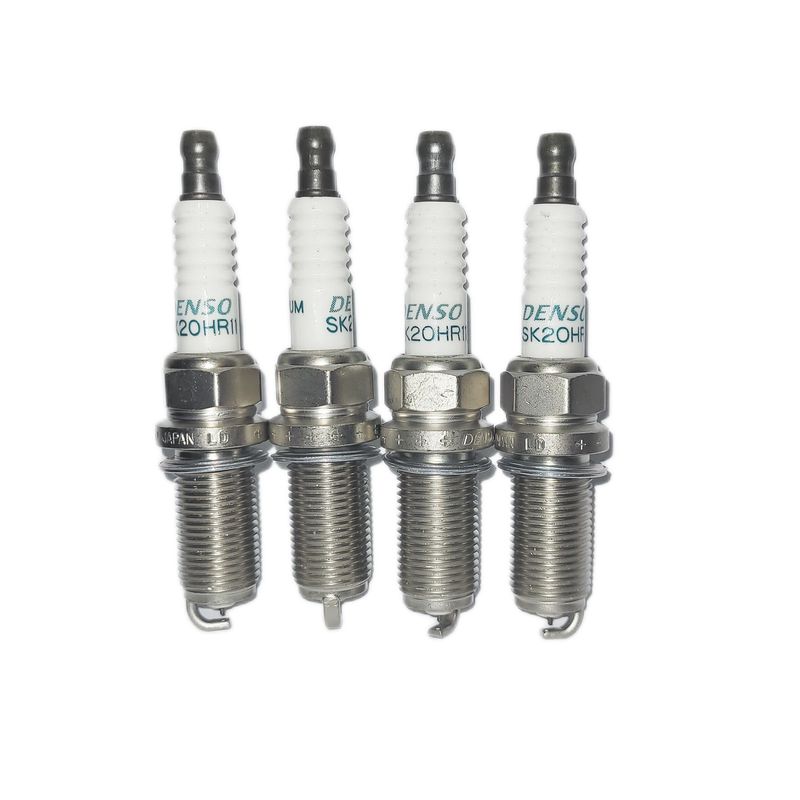 شمع خودرو دنسو مدل سوزنی ایریدیوم پایه بلند sk20hr11 ژاپن بسته 4 عددی