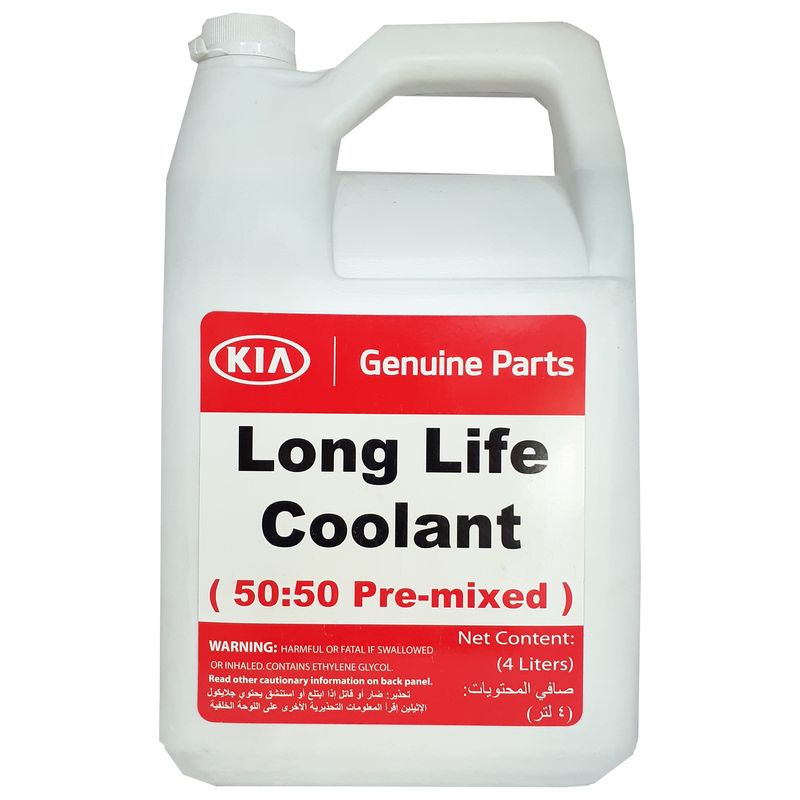 ضد یخ خودرو کیا جنیون پارت مدل long life coolant حجم 4000 میلی لیتر