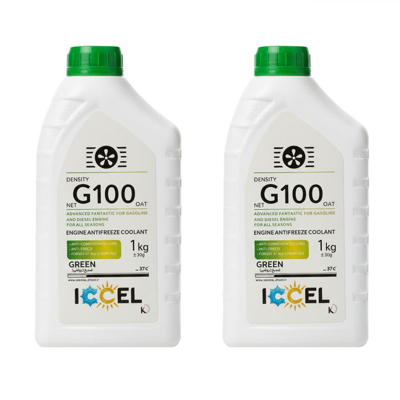 ضدیخ و ضدجوش 100 به 0 آیسل مدل g100 حجم 0.9 لیتر بسته 2 عددی