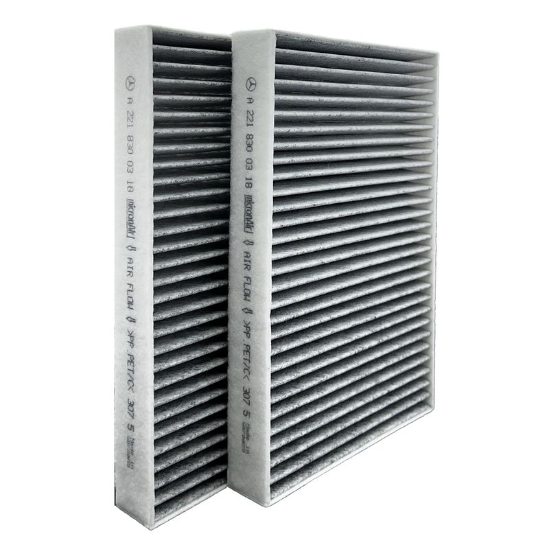 فیلتر کابین خودرو مرسدس بنز مدل a221 830 03 18 مناسب برای بنز s500 بسته 2 عددی