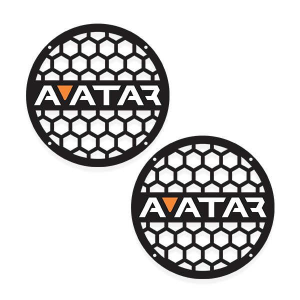 قاب میدرنج خودرو طرح avatar مدل 101 مناسب برای میدرنج 6 اینج  بسته 2 عددی