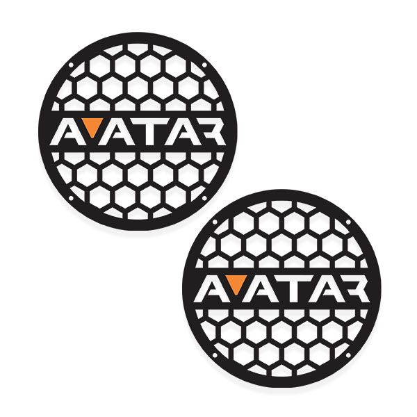 قاب میدرنج خودرو طرح avatar مدل 102 مناسب برای میدرنج 8 اینج  بسته 2 عددی