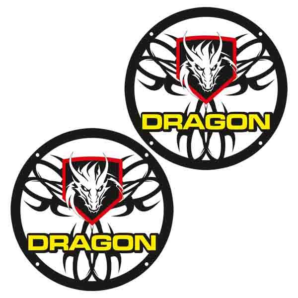 قاب میدرنج خودرو طرح dragon مناسب برای میدرنج 8 اینچ بسته 2 عددی