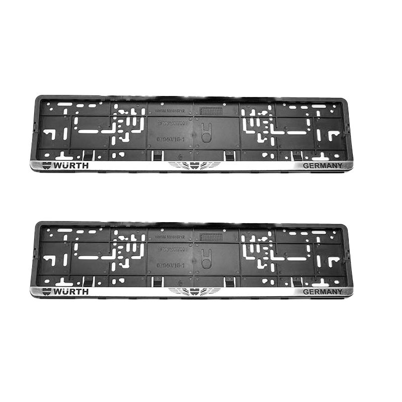 قاب پلاک خودرو قطعه سازان کبیر مدل ghb allsilver 1030101 مجموعه 2 عددی