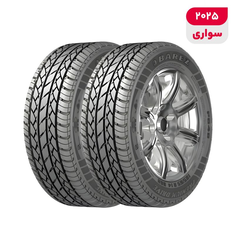 لاستیک خودرو بارز مدل p648 سایز 14 _ 65 _ 185 میلی‌متر تولید سال 2025   2 حلقه