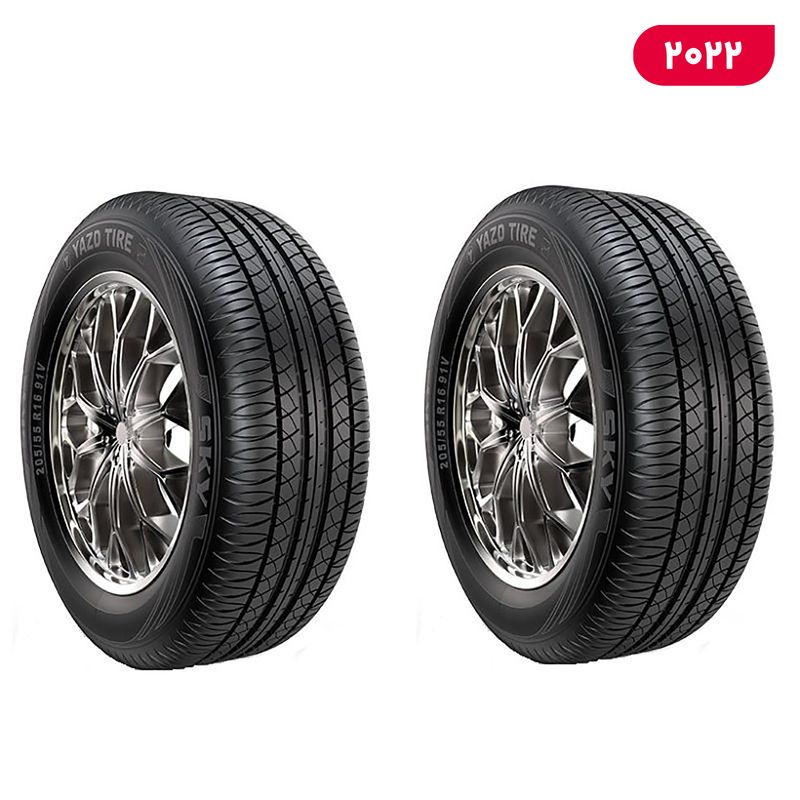 لاستیک خودرو یزد تایر مدل sky سایز 215_55r17   دو حلقه