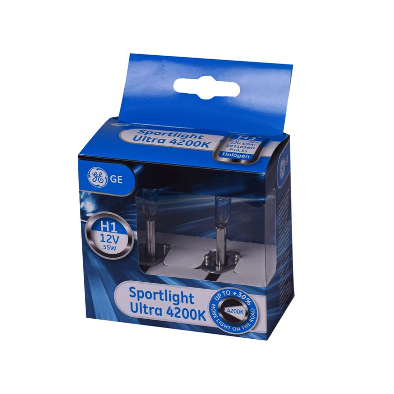 لامپ خودرو جنرال الکتریک مدل sportlight ultra 4200k کد h1 بسته 2 عددی