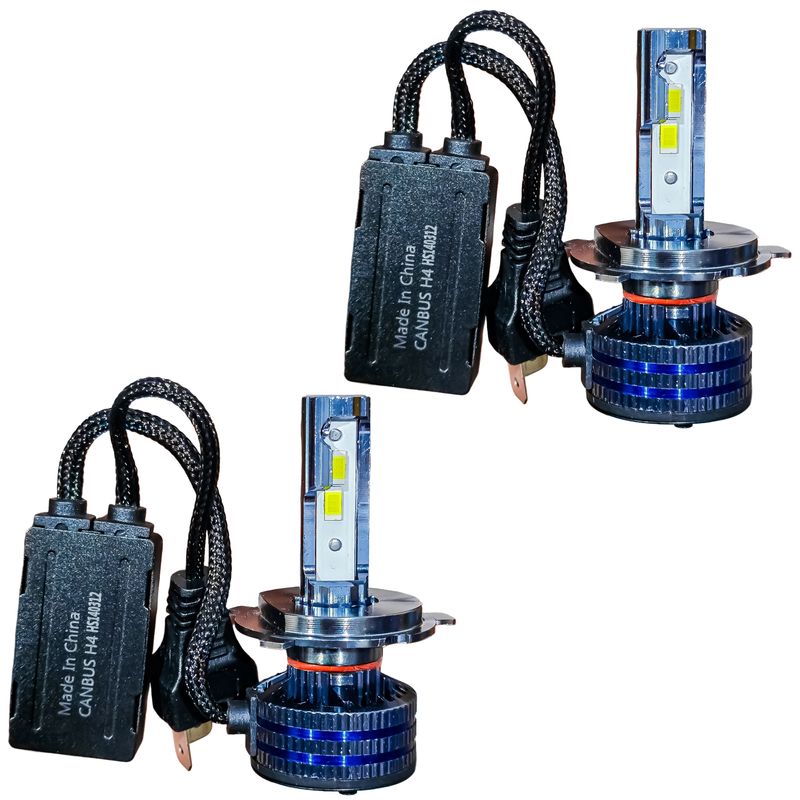 لامپ هدلایت چراغ جلو تک حالته غریب دوست مدل کنباس دار کد m4 پایه h7 بسته ۲ عددی