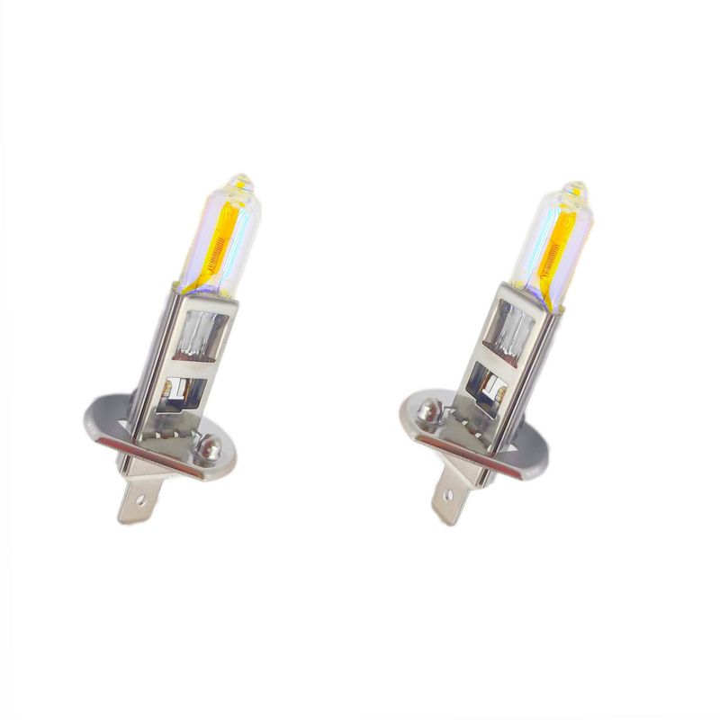 لامپ چراغ جلو هفت رنگ مجد مدل h1 12v 100w مجموعه دو عددی