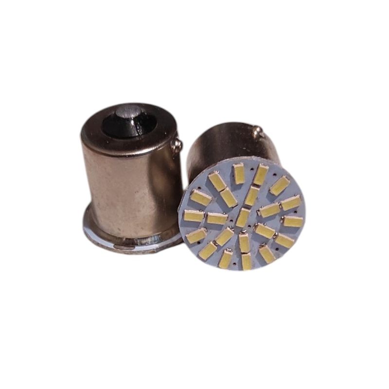 لامپ چراغ عقب خودرو تک کنتاکت مدل فندقی پایه 1156 کد led بسته دو عددی