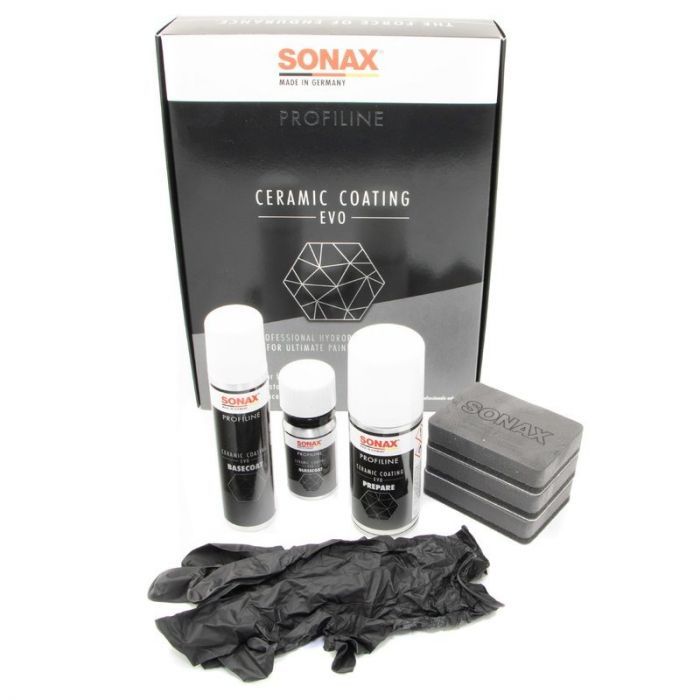 محافظ رنگ بدنه خودرو سوناکس مدل ceramic coating evo کد 09300 حجم 235 میلی لیتر مجموعه 6 عددی