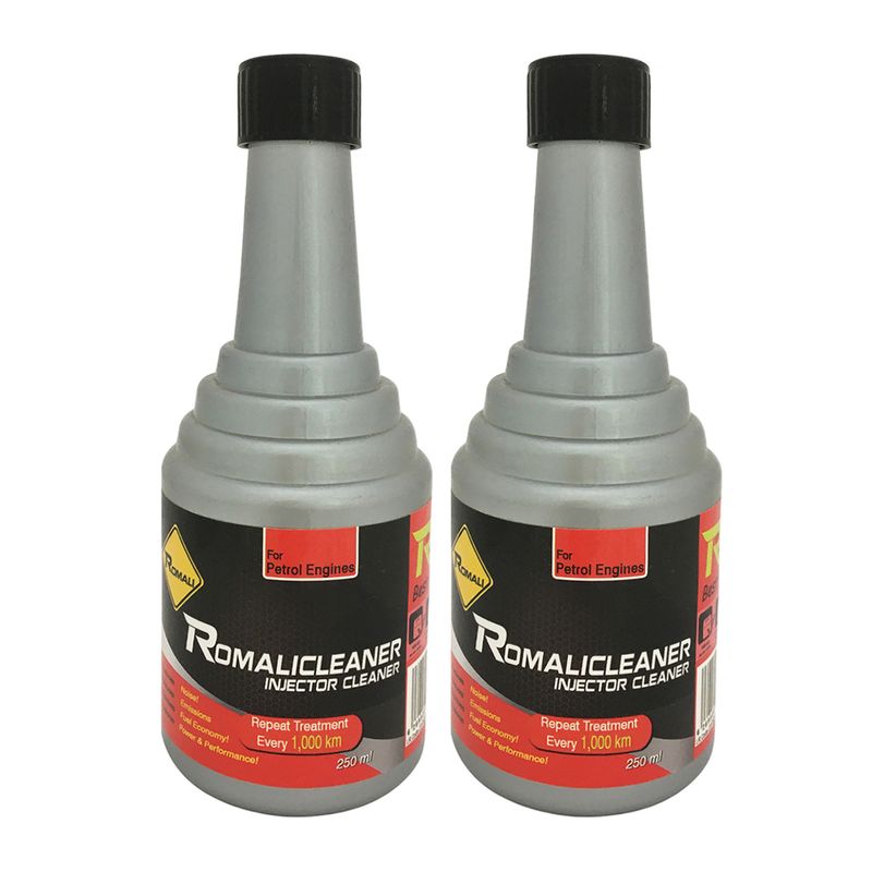 مکمل تمیز کننده سیستم سوخت خودرو رومالی مدل romalicleaner حجم 250 میلی لیتر بسته 2 عددی