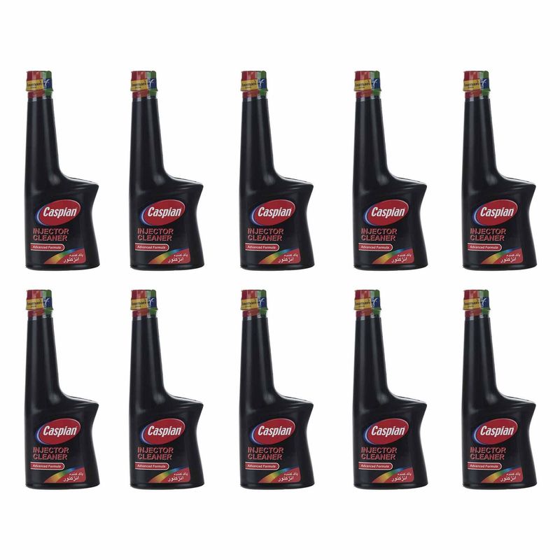 مکمل تمیز کننده سیستم سوخت خودرو کاسپین کد 02 حجم 230 میلی لیتر بسته 10 عددی