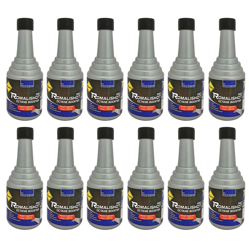 مکمل سوخت خودرو رومالی مدل پرو romalishot proحجم 250 میلی لیتر بسته 12 عددی