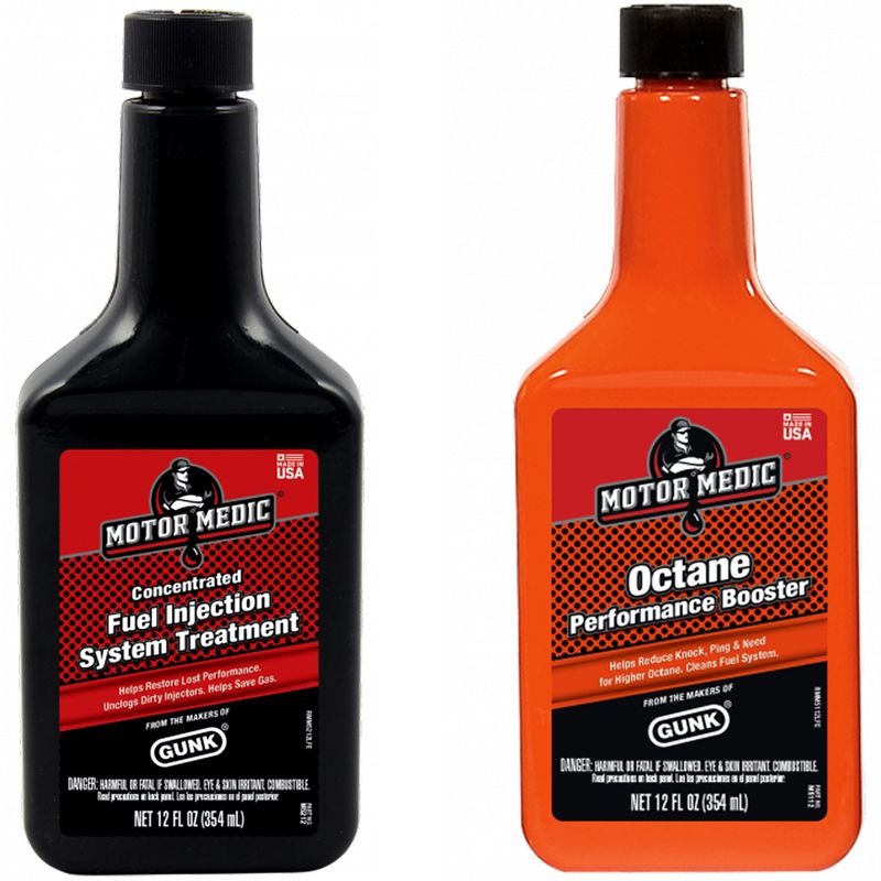 مکمل سوخت و تمیز کننده انژکتور خودرو گانک مدل octane و m5212 مجموعه 2 عددی