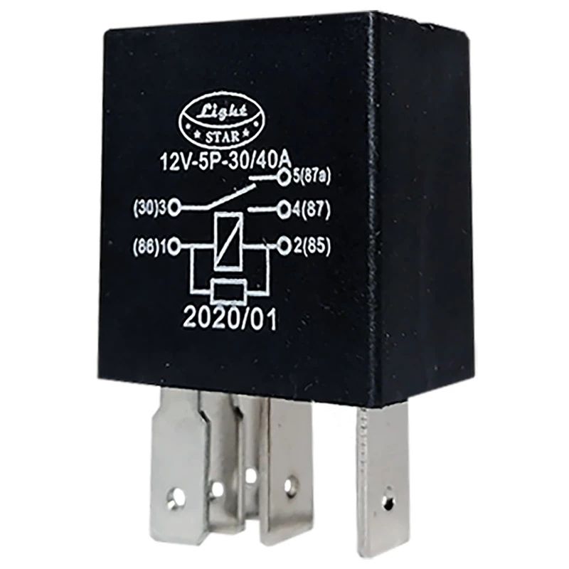 میکرو رله 30_40 آمپر لایت استار مدل  r.m.12v.5p.30_40a