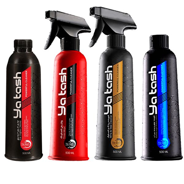 واکس لاستیک و شوینده موتور و بدون اب بدنه و شوینده رینگ خودرو یاتاش مدل 02 حجم 500 میلی لیتر