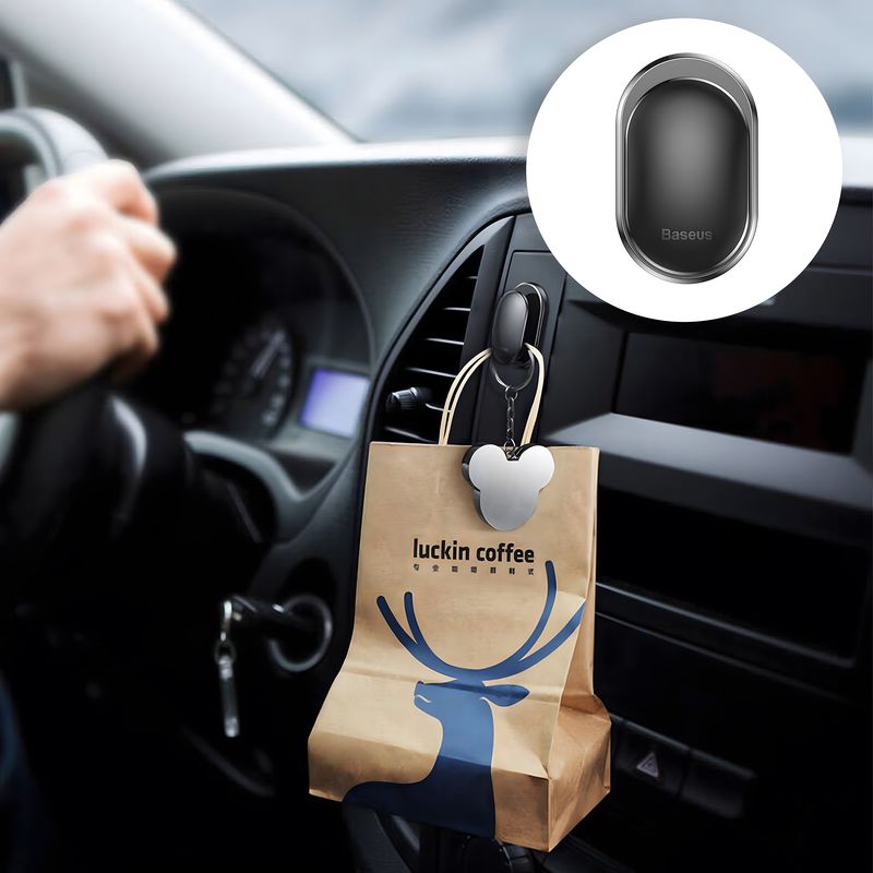 پد نگهدارنده اشیاء داخل خودرو باسئوس مدل small hook بسته 4 عددی
