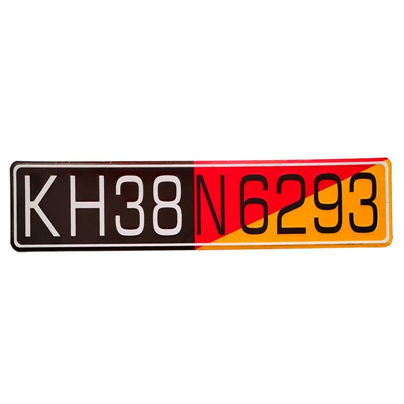 پلاک خودرو طرح خارجی مدل آلمانی کد kh38
