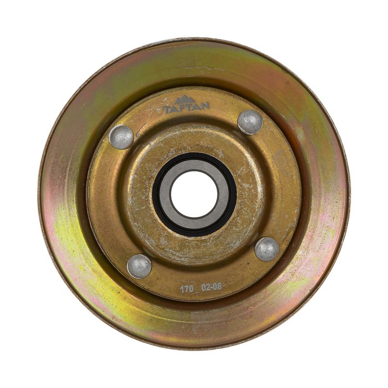 پولی هرزگرد زرد فلزی کولر با بلبرینگ oem تفتان پارت قطعات یدکی خودرو کد 0309043 مناسب برای پراید