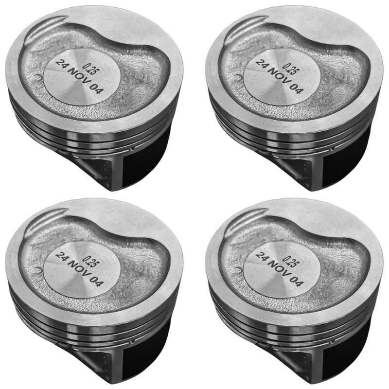 پیستون و گژن پین خودرو مدل mpn.025 مناسب برای تیبا کوییک اطلس بسته ۴ عددی