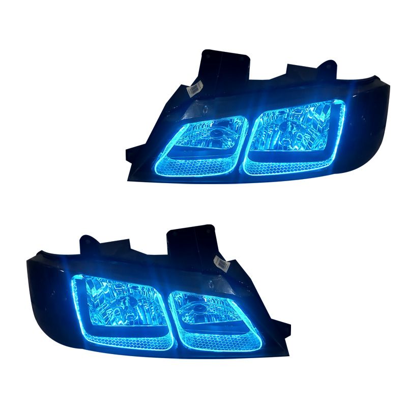 چراغ جلو خودرو گروه پژوهش صنعت مدرن مدل 3d u مولتی کالر مناسب برای پژو پارس بسته دو عددی