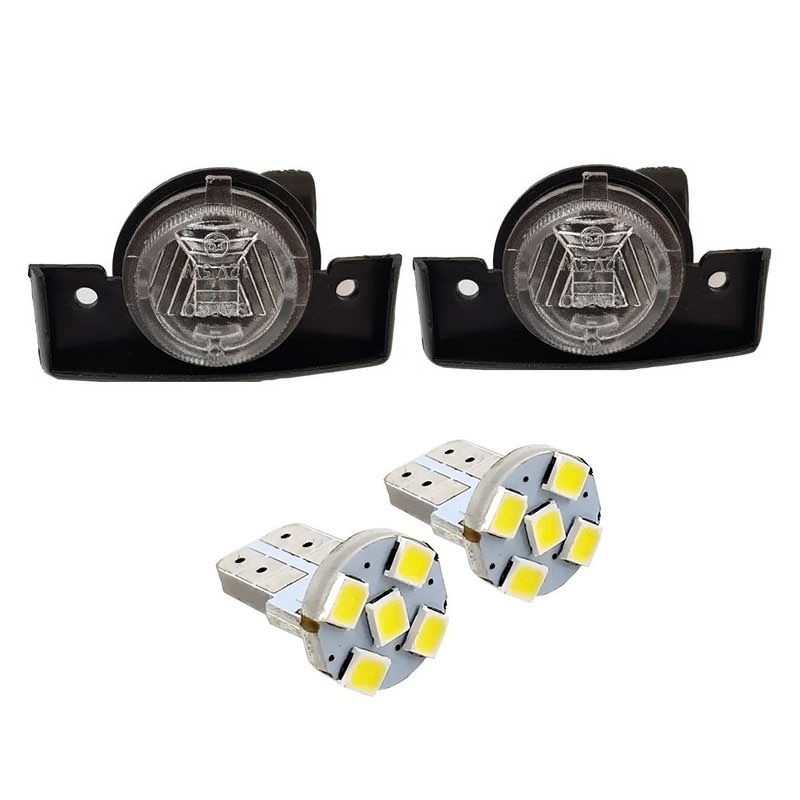 چراغ پلاک خودرو کالانیکس مدل ek 405wh5smd 10693 مناسب برای پژو 405 به همراه لامپ مجموعه 4 عددی