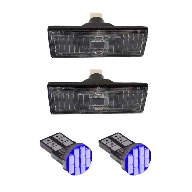 چراغ پلاک خودرو کالانیکس مدل ek samandblu 10706 مناسب برای سمند طرح آبی به همراه لامپ مجموعه 4 عددی