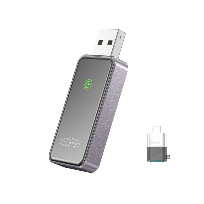 کارپلی و اندروید اتو ارلدام مدل cp02 به همراه تبدیل usb به usb c