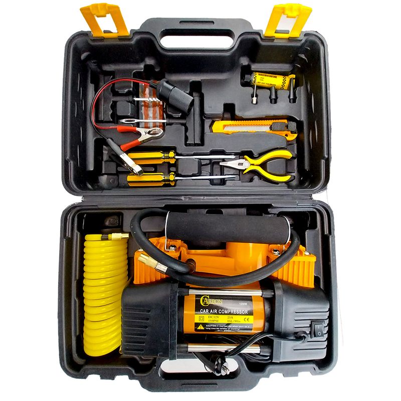 کمپرسور باد فندکی کربن مدل 1200w مجموعه 15 عددی